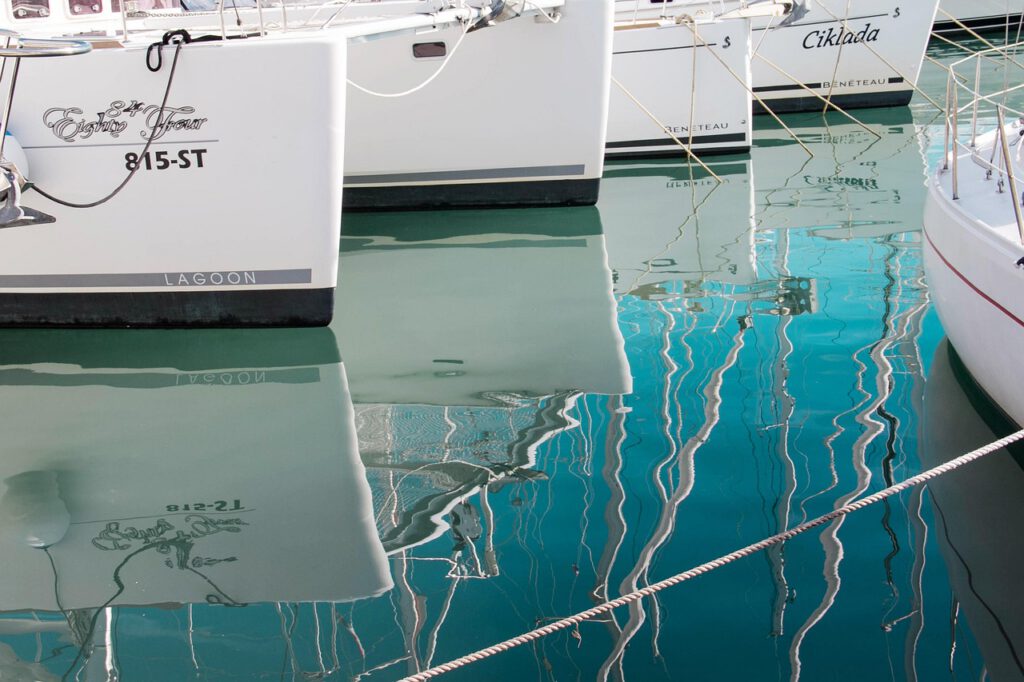 croatia, split, sea, yachts, nature, reflections, boat